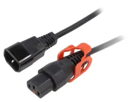 kabel-iec-c13-zenskiiec-c14-meski-3m-z-blokada-iec-lock-x1szt