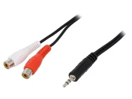 kabel-jack-35mm-3pin-wtykrca-gniazdo-x2-5m-czarny-x1szt