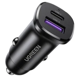 ladowarka-samochodowa-ugreen-ec305-usb-c-usb-30w-czarna