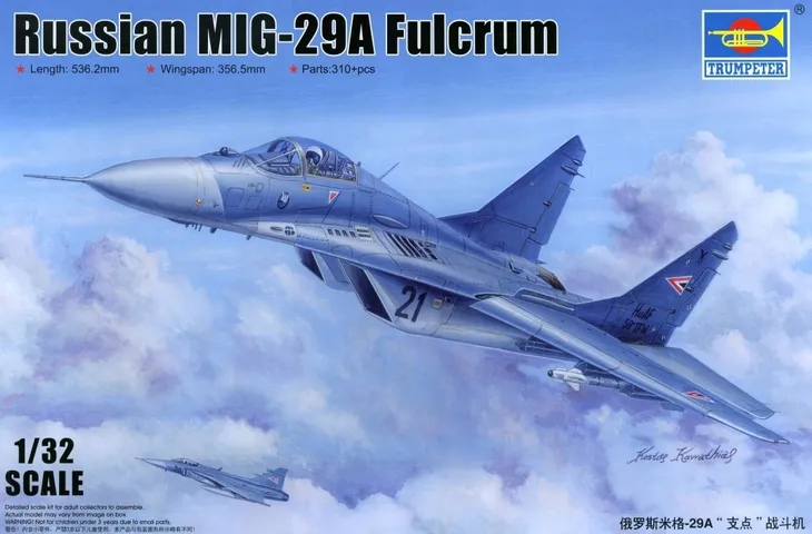 Trumpeter 03223 Myśliwiec MiG-29A Fulcrum model do sklejania 1/32