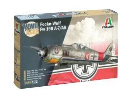 italeri-1490-mysliwiec-focke-wulf-fw-190-a-7-a8-wwii-aces-model-1-72