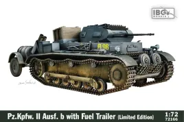 ibg-72166-czolg-pz-kpfw-ii-ausf-b-with-fuel-trailer-and-3d-parts-model-1-72