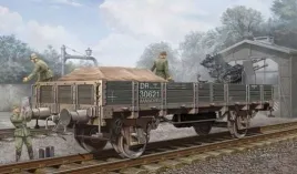 model-trumpeter-01518-1-35-german-railway-gondola-wagon-do-sklejania
