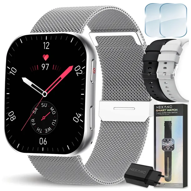 SMARTWATCH DAMSKI ZEGAREK MENU PL AMOLED ROZMOWY POWIADOMIENIA SOS 3 PASKI
