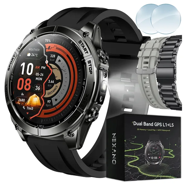 SMARTWATCH ZEGAREK MĘSKI SMART WATCH GPS AMOLED ROZMOWY WODOODPORNY IP69K