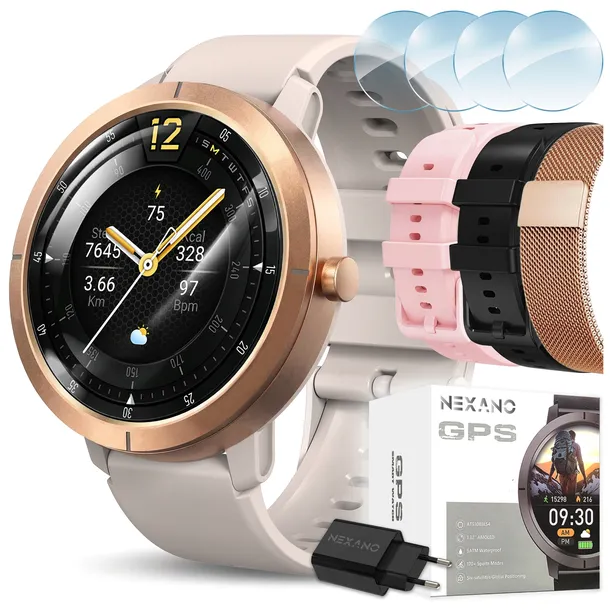 SMARTWATCH DAMSKI ZEGAREK WODOODPORNY ROZMOWY SMS GPS MENU PL SPORT POLSKIE