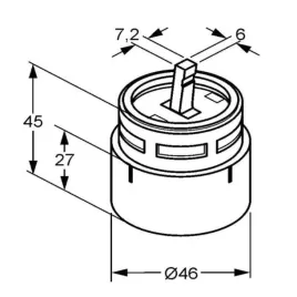 kludi-glowica-ceramiczna-46mm-752010000-do-baterii