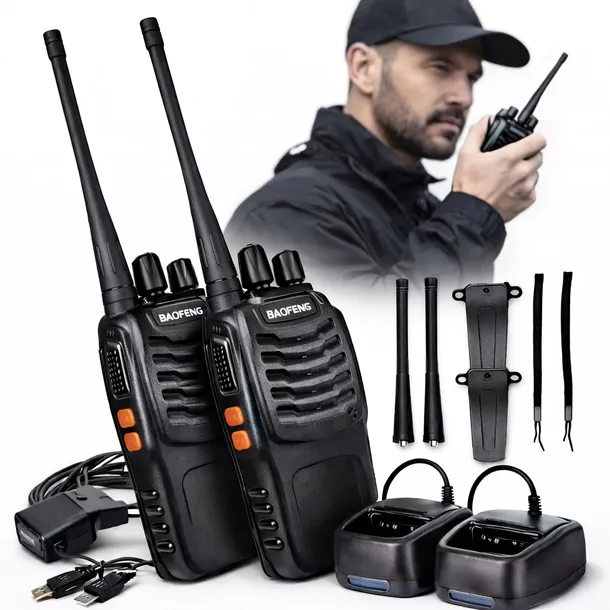KRÓTKOFALÓWKA BAOFENG BF-888S Walkie-Talkie PMR DUŻY ZASIĘG 5km Zestaw 2szt