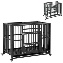 klatka-dla-psa-skladana-kojec-na-kolkach-z-daszkiem-i-tacka-94x58x78-cm