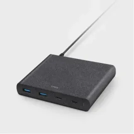 uniq-lad-siec-hub-surge-90w-czarny-charcoal-black-2xusb-quick-charge-3-0