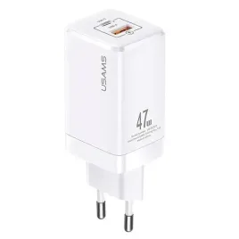 usams-lad-siec-t41-usb-c-usb-gan-47wpd-qc-only-head-fast-charging-bialy
