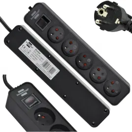 listwa-zasilajaca-przedluzacz-5-gniazd-kabel-3m-z-wylacznikiem-czarna