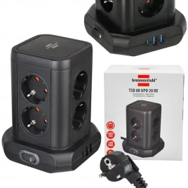 listwa-zasilajaca-wieza-8-gniazd-przedluzacz-przewod-2m-3xusb-z-wlacznikiem