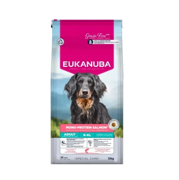 Sucha karma dla psa Eukanuba Special Care Mono-Protein Adult łosoś 12kg