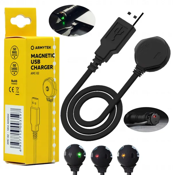 ŁADOWARKA MAGNETYCZNA 1A DO LATAREK ARMYTEK WIZARD TIARA PRIME PARTNER AMC