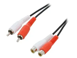 kabel-rca-gniazdo-x2rca-wtyk-x2-5m-czarny-x1szt