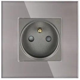 gniazdo-elektryczne-z-bolcem-230v-pojedyncze-szare-z-ramka-szklana