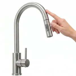 bateria-kuchenna-dotykowa-rea-fresh-touch-nikiel-stojaca-wyciagana-wylewka