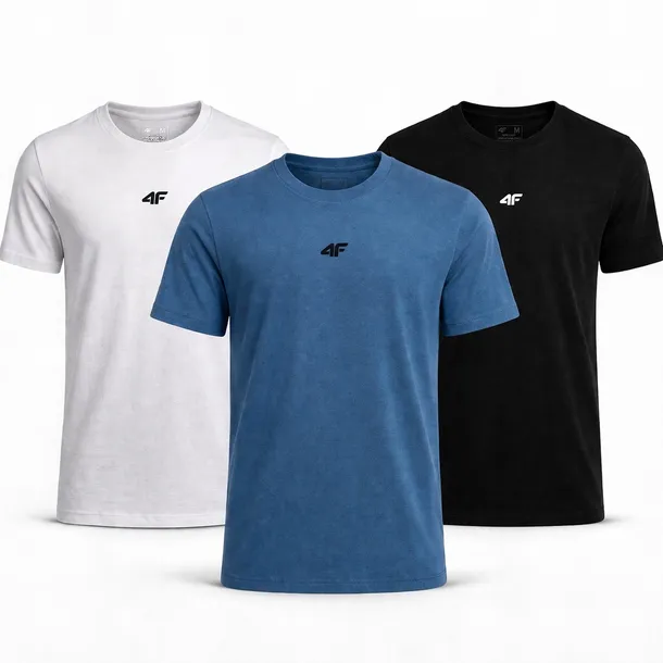T-SHIRT MĘSKI KOSZULKA 4F ZESTAW LIMITOWANY KOMPLET 3 SZTUKI 4XL M3947 SS26