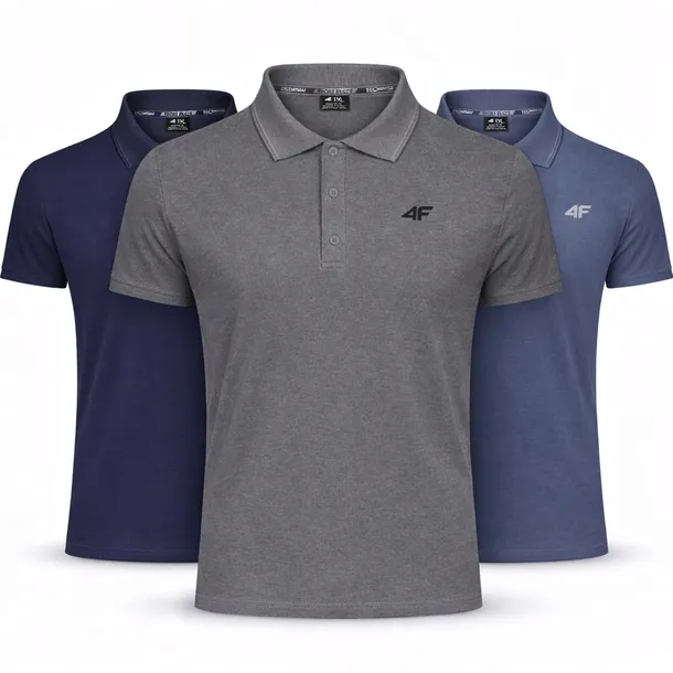 ZESTAW KOSZULEK POLO 4F T-SHIRT MĘSKI KOMPLET 3 SZTUKI L M0770 SS26