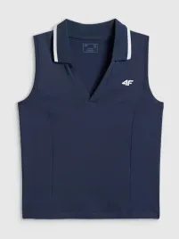 koszulka-damska-top-4f-bez-rekawkow-slim-z-kolnierzykiem-xl