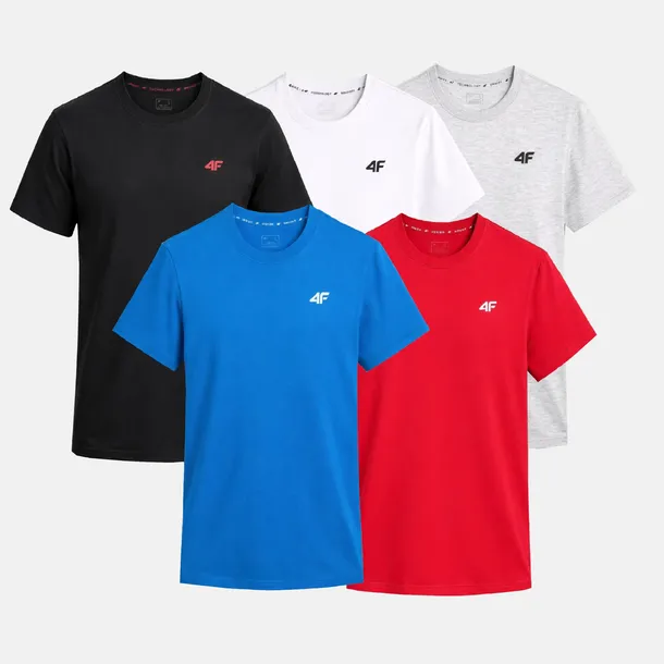 T-SHIRT MĘSKI 4F KOSZULKA ZESTAW KOMPLET 5PAK 3XL TTSHM3341