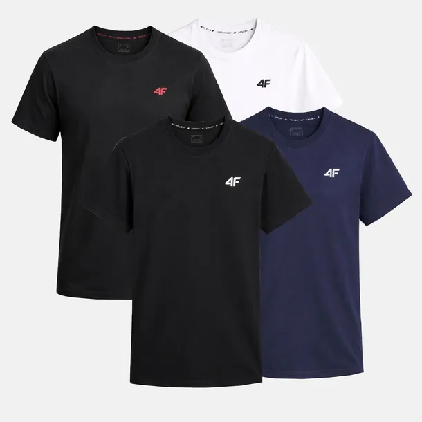 KOMPLET KOSZULEK MĘSKICH 4F ZESTAW 4PAK T-SHIRT M TTSHM3341