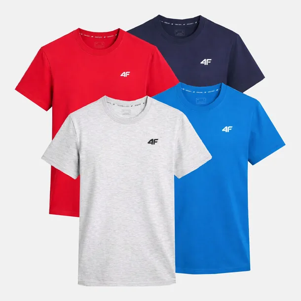 KOMPLET KOSZULEK MĘSKICH 4F ZESTAW 4PAK T-SHIRT S TTSHM3341