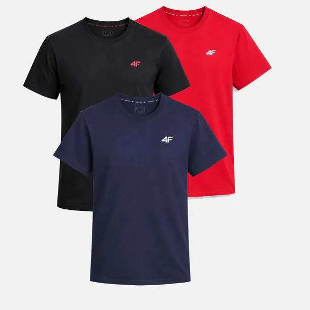 ZESTAW KOSZULEK MĘSKICH 4F KOMPLET 3 SZTUKI T-SHIRT S TTSHM3341