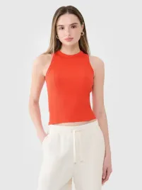 t-shirt-damski-4f-top-z-prazkowanej-dzianiny-tslef119-ss25-m