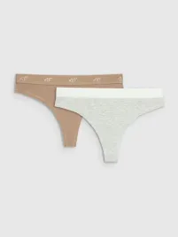 bielizna-damska-4f-stringi-bawelniane-majtki-2pak-uptsf031-ss25-xs
