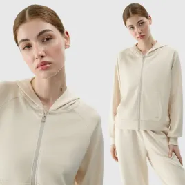 bluza-damska-4f-dresowa-rozpinana-z-dodatkiem-modalu-tswsf1577-ss25-xs