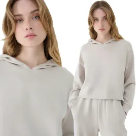 bluza-damska-4f-dresowa-nierozpinana-z-kapturem-tswsf1562-ss25-xs