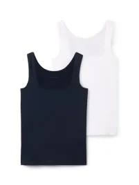 top-damski-dwupak-tom-tailor-koszulka-na-ramiaczkach-komplet-czern-2pak-xl