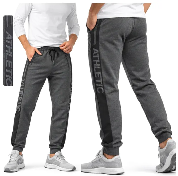 SPODNIE dres DRESY męskie ściągacz SPORT JOGGERY XL