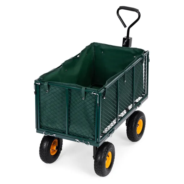 WÓZEK DUŻY OGRODOWY TRANSPORTOWY ROZKŁADANY 200L TACZKA POMPOWANE KOŁA