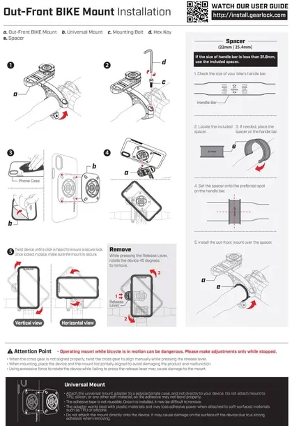 spigen-gearlock-mf100-out-front-bike-mount-certyfikat-ce-stan-nowy