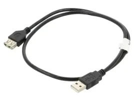 kabel-usb-2-0-usb-a-gniazdousb-a-wtyk-zlocony-07m-czarny-x1szt