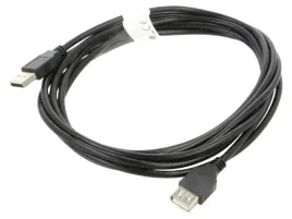 kabel-usb-2-0-usb-a-gniazdousb-a-wtyk-zlocony-3m-czarny-cu-x1szt