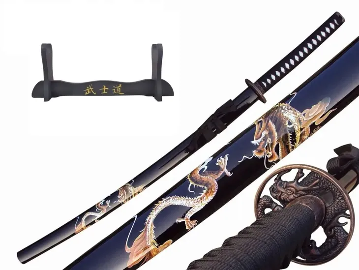 SAMURAJSKI MIECZ KATANA Z POCHWĄ + stojak 4KM80-405BK