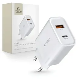 tech-protect-c30w-2-port-network-charger-pd30w-qc3-0-white