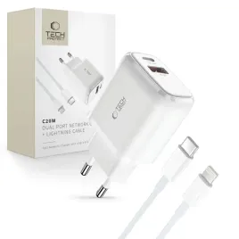 tech-protect-c20w-2-port-network-charger-pd20w-qc3-0-lightning-cable-whit