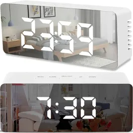 budzik-zegar-elektroniczny-termometr-lustro-nowoczesny-design-alarm-led