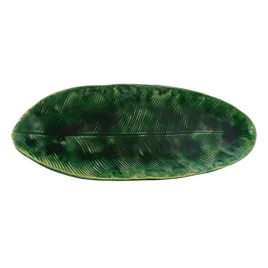 patera-ceramiczna-lisc-zielony-dekoracyjna-rekodzielo-33-cm