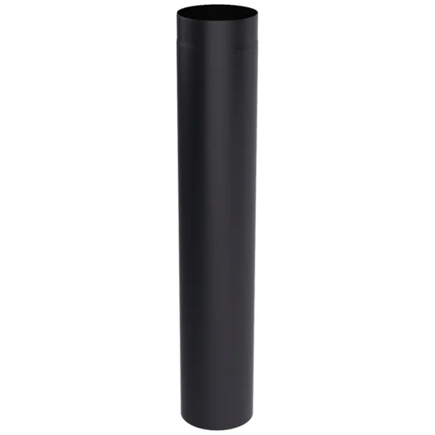 RURA 1M FI 200 DO KOMINKA DYMOWA SPALINOWA CZARNA ŻAROODPORNA DO KOZY 2mm