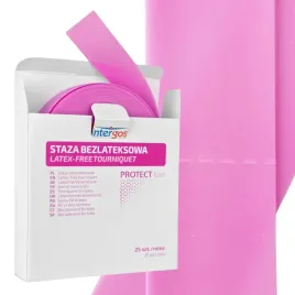 staza-bezlateksowa-w-rolce-gumowa-z-perforacja-25-szt-rozowa-intergos
