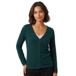 sweter-damska-naf-naf-alina-gilet-zielony-zapinany