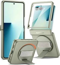 suritch-etui-do-samsung-galaxy-z-flip-7-stojak-zielony-folia-ochronna-ekran