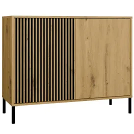 komoda-front-ryflowany-szafka-kamaro-2d-slim-gladki-dab-artisan-lamele