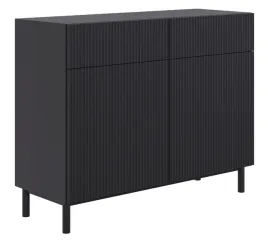komoda-dwudrzwiowa-veldio-new-frezowany-front-2-szuflady-100-cm-czarna